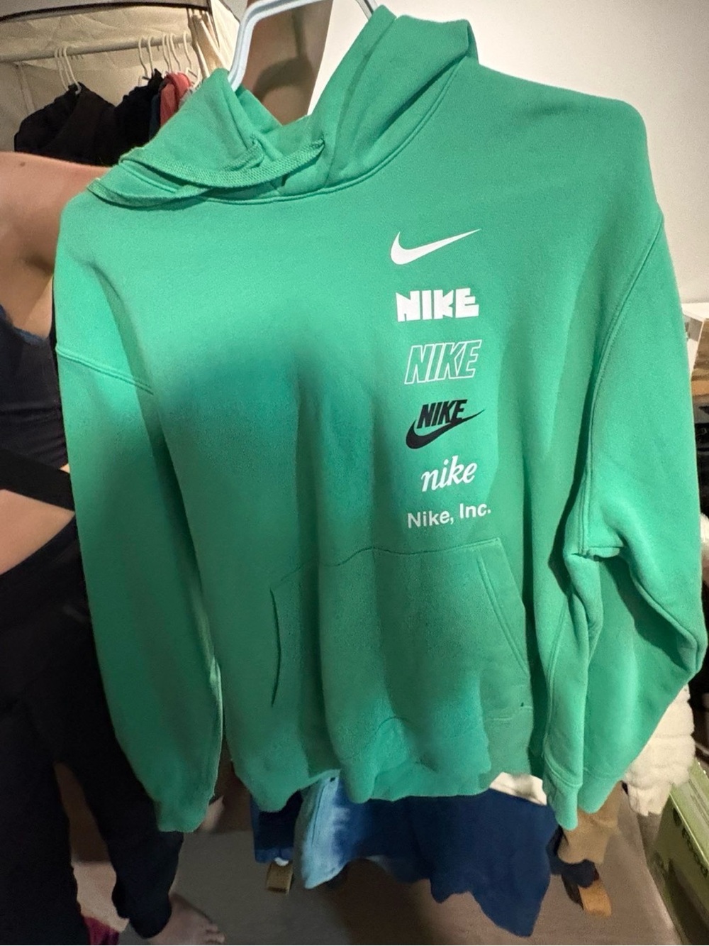 Nike Green Logo Pullover Hoodie